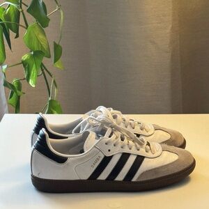 Adidas Samba White and BlackShoes